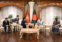 প্রধান উপদেষ্টার সঙ্গে এক্সপোর্ট-ইমপোর্ট ব্যাংক অব চায়নার ভাইস প্রেসিডেন্টের বৈঠক