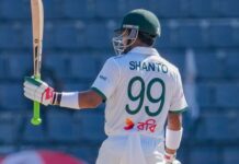প্রথম সেশনে ৩ উইকেট হারাল বাংলাদেশ, শান্তর অর্ধশতক