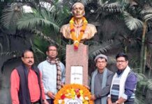 মাস্টার দা সূর্য সেনের ৯৩তম ফাঁসি দিবসে দি চিটাগাং এসোসিয়েশন’র শ্রদ্ধার্ঘ্য