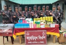 খাগড়াছড়িতে বিজিবির অভিযানে বিপুল ভারতীয় পণ্য জব্দ