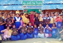 খাগড়াছড়িতে পাহাড়ী শিক্ষার্থীদের মাঝে শিক্ষা সামগ্রী বিতরণ