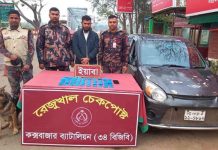 রেজুখাল চেকপোস্টে ১০ হাজার পিস ইয়াবাসহ যুবক আটক
