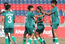 অনূর্ধ্ব-১৯ নারী সাফ: নেপালকে উড়িয়ে বাংলাদেশের তিনে তিন