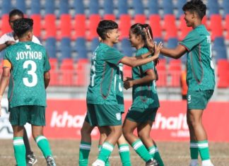 অনূর্ধ্ব-১৯ নারী সাফ: নেপালকে উড়িয়ে বাংলাদেশের তিনে তিন
