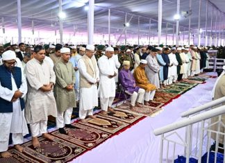জাতীয় ঈদগাহে ঈদুল আজহার প্রধান জামাত অনুষ্ঠিত