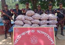 রাঙ্গামাটিতে ভারতে পাচারকালে ৩১৫ কেজি রসুন জব্দ