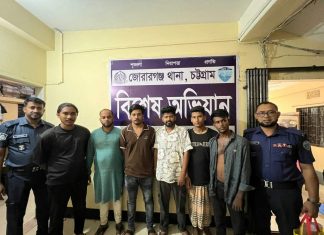 জোরারগঞ্জে ছাত্রলীগ-যুবলীগের ৪ নেতাকর্মী সহ আটক ৬