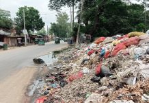 রাউজানে কাপ্তাই সড়কের পাশে ময়লার স্তুপ, দুর্গন্ধে পথচারীর চলাচলে ভোগান্তি