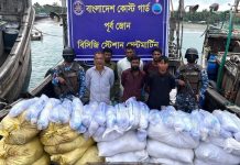 সেন্টমার্টিনে সাড়ে ২১ লাখ মিটার কারেন্ট জাল জব্দসহ আটক ৬
