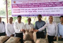 রাউজানে ২১৫০ জন ক্ষুদ্র ও প্রান্তিক কৃষকের মাঝে বিনামূল্যে বীজ ও সার বিতরণ