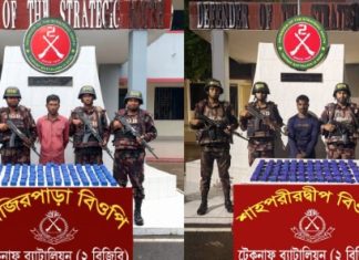 টেকনাফে পৃথক অভিযানে প্রায় ৮ কোটি ৭০ লাখ টাকার ইয়াবাসহ আটক ২