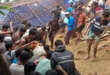 উখিয়ায় রোহিঙ্গা ক্যাম্পে পাহাড় ধসে ৫ শিশু শিক্ষার্থীর মৃত্যু
