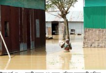 ভারী বর্ষণ ও পাহাড়ী ঢলের পানিতে রাউজানের বিস্তীর্ণ এলাকা প্লবিত
